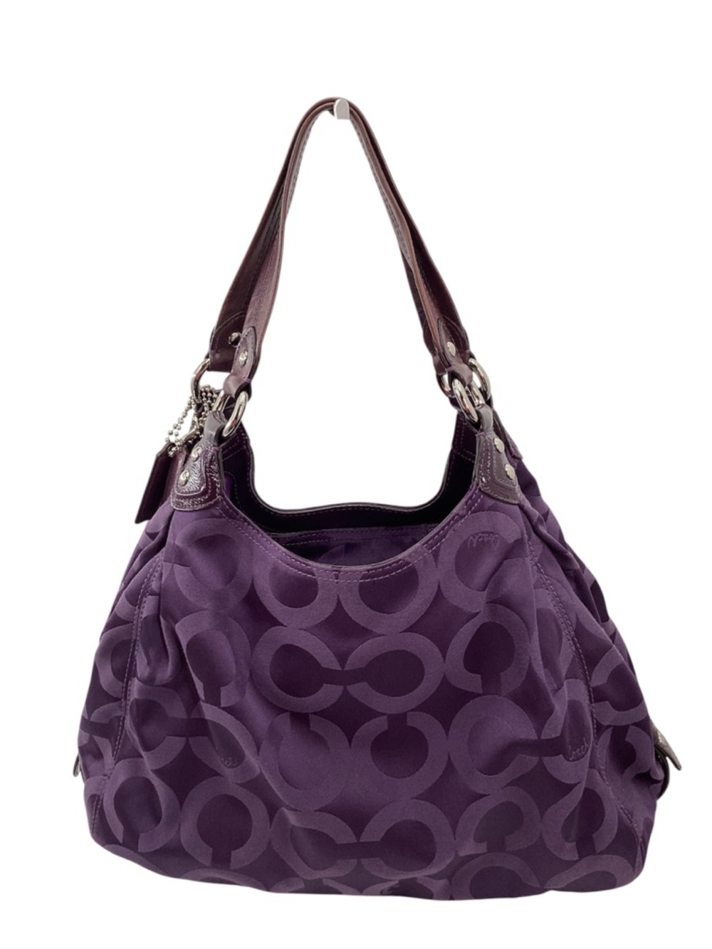 Y2K Coach Madison Maggie Purple Signature Shoulder Bag - Picture 2 of 16